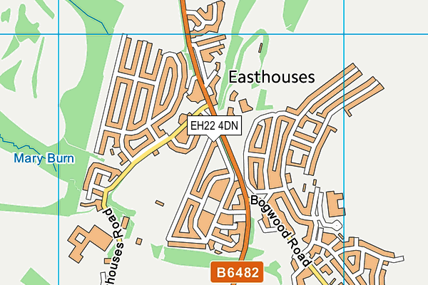 EH22 4DN map - OS VectorMap District (Ordnance Survey)