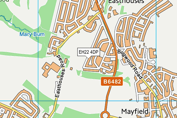 EH22 4DP map - OS VectorMap District (Ordnance Survey)