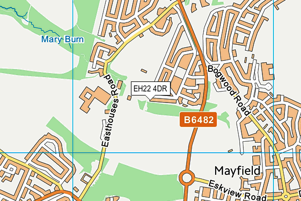 EH22 4DR map - OS VectorMap District (Ordnance Survey)