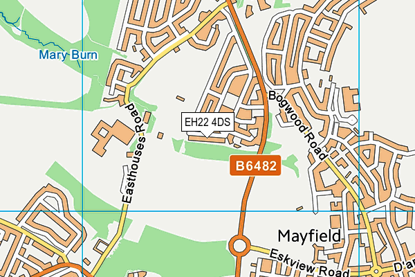 EH22 4DS map - OS VectorMap District (Ordnance Survey)