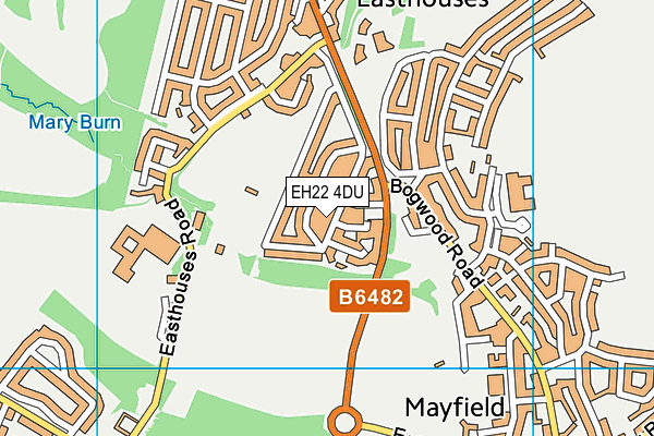 EH22 4DU map - OS VectorMap District (Ordnance Survey)