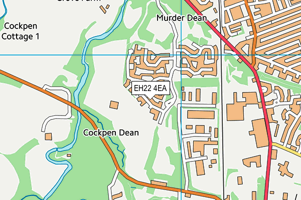 EH22 4EA map - OS VectorMap District (Ordnance Survey)