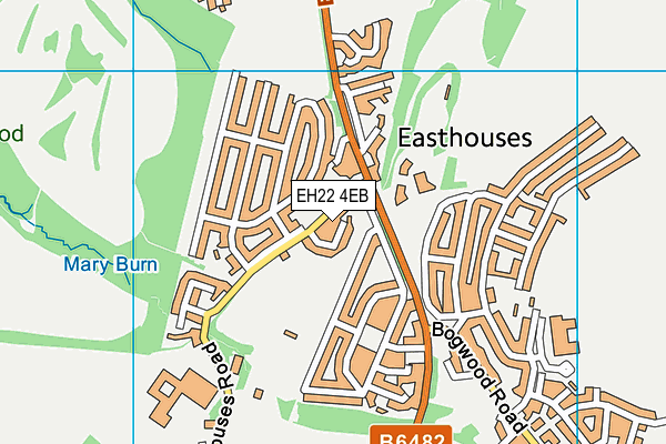 EH22 4EB map - OS VectorMap District (Ordnance Survey)