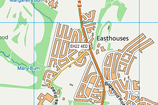 EH22 4ED map - OS VectorMap District (Ordnance Survey)