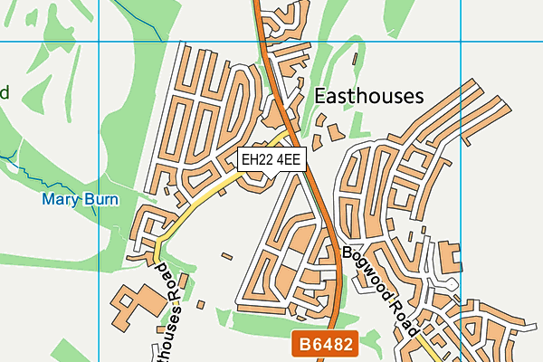 EH22 4EE map - OS VectorMap District (Ordnance Survey)