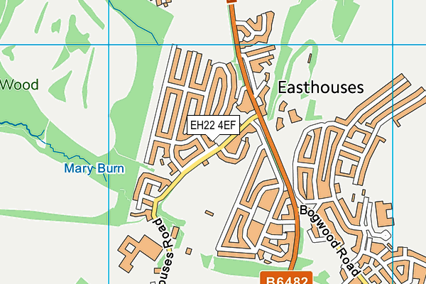 EH22 4EF map - OS VectorMap District (Ordnance Survey)