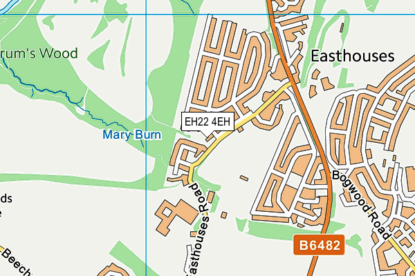 EH22 4EH map - OS VectorMap District (Ordnance Survey)