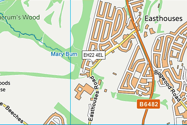 EH22 4EL map - OS VectorMap District (Ordnance Survey)