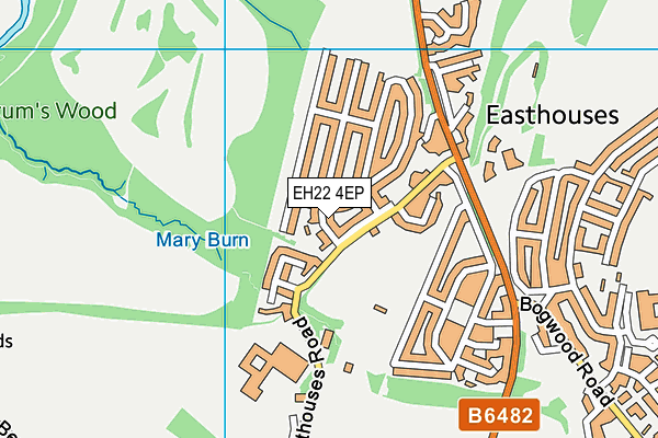 EH22 4EP map - OS VectorMap District (Ordnance Survey)