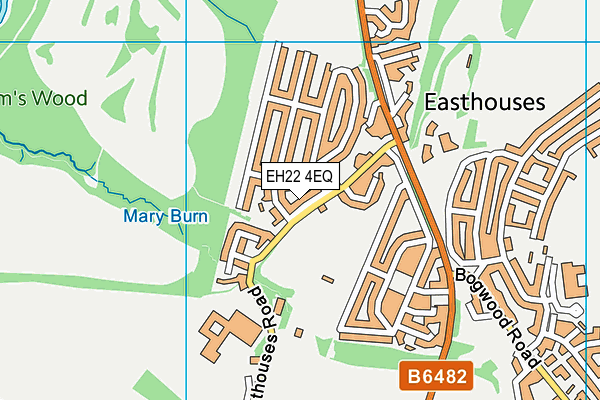 EH22 4EQ map - OS VectorMap District (Ordnance Survey)