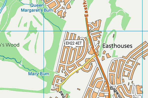 EH22 4ET map - OS VectorMap District (Ordnance Survey)