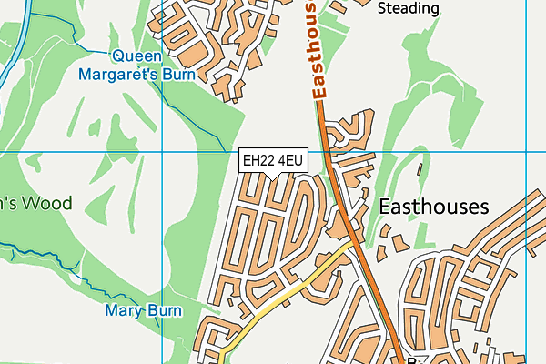 EH22 4EU map - OS VectorMap District (Ordnance Survey)