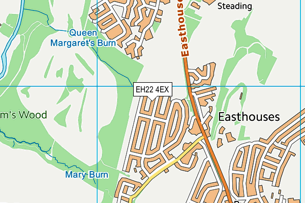 EH22 4EX map - OS VectorMap District (Ordnance Survey)