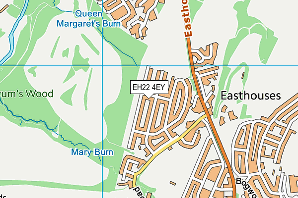 EH22 4EY map - OS VectorMap District (Ordnance Survey)