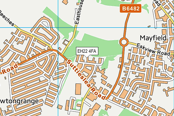 EH22 4FA map - OS VectorMap District (Ordnance Survey)
