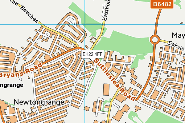 EH22 4FF map - OS VectorMap District (Ordnance Survey)