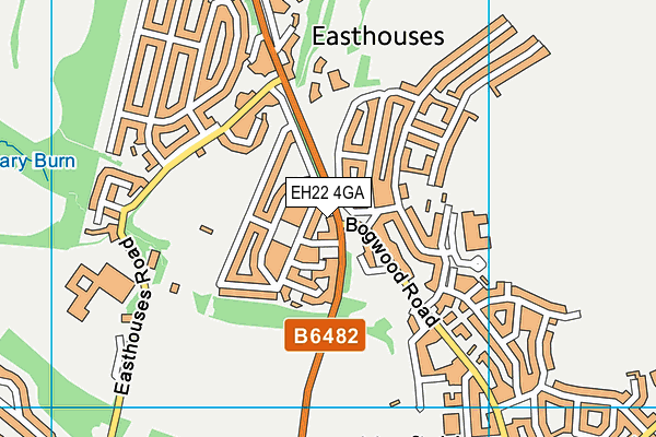 EH22 4GA map - OS VectorMap District (Ordnance Survey)