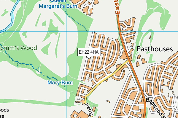 EH22 4HA map - OS VectorMap District (Ordnance Survey)