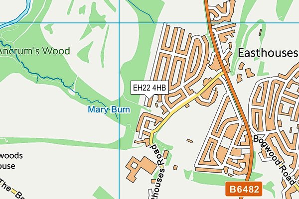 EH22 4HB map - OS VectorMap District (Ordnance Survey)