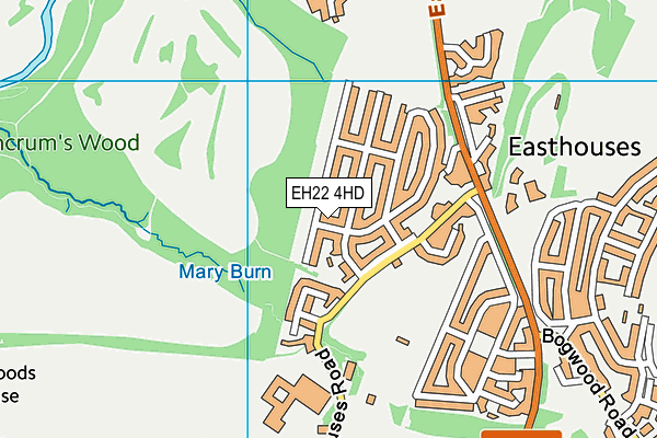 EH22 4HD map - OS VectorMap District (Ordnance Survey)