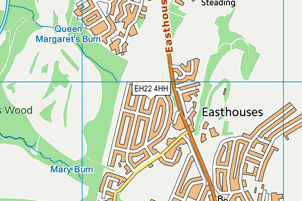 EH22 4HH map - OS VectorMap District (Ordnance Survey)