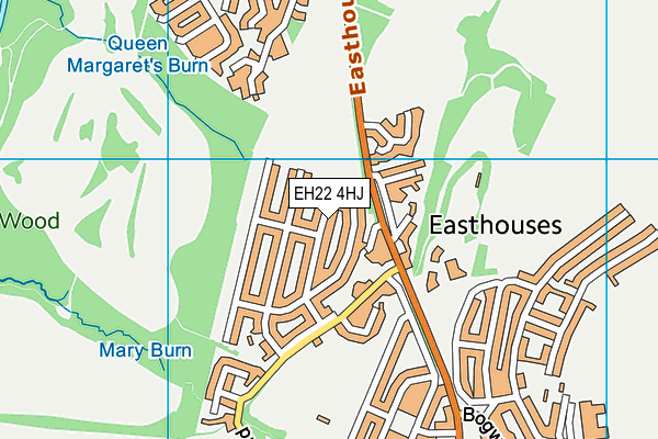 EH22 4HJ map - OS VectorMap District (Ordnance Survey)