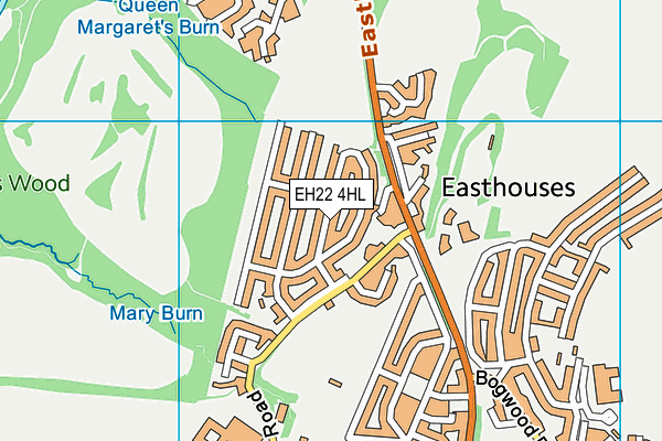 EH22 4HL map - OS VectorMap District (Ordnance Survey)