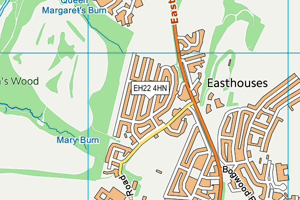 EH22 4HN map - OS VectorMap District (Ordnance Survey)