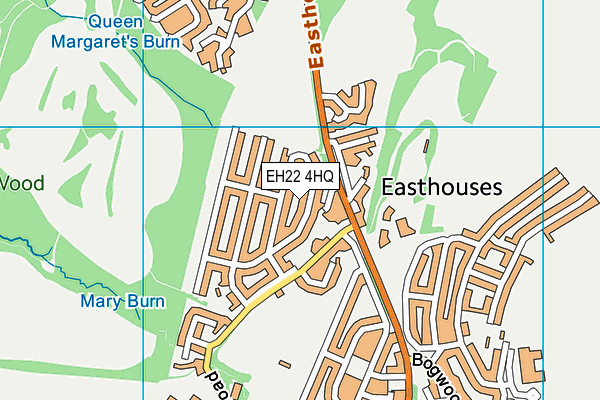 EH22 4HQ map - OS VectorMap District (Ordnance Survey)