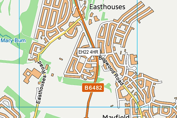 EH22 4HR map - OS VectorMap District (Ordnance Survey)