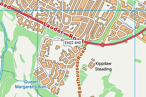 EH22 4HS map - OS VectorMap District (Ordnance Survey)