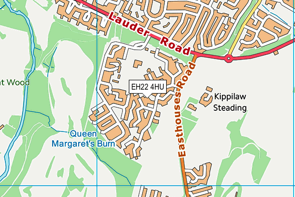 EH22 4HU map - OS VectorMap District (Ordnance Survey)