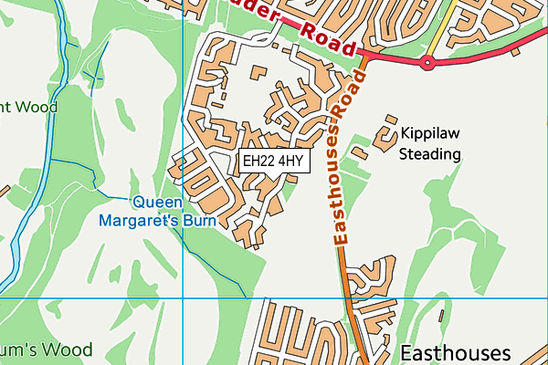 EH22 4HY map - OS VectorMap District (Ordnance Survey)