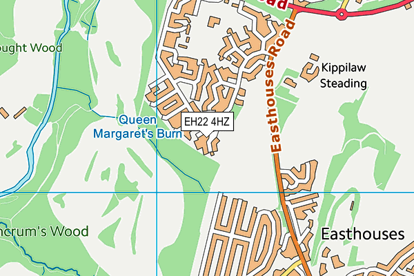 EH22 4HZ map - OS VectorMap District (Ordnance Survey)