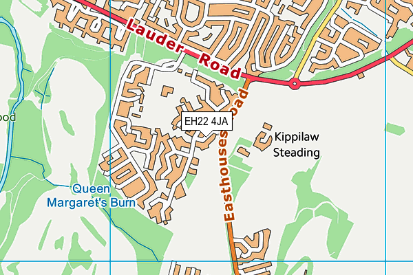 EH22 4JA map - OS VectorMap District (Ordnance Survey)