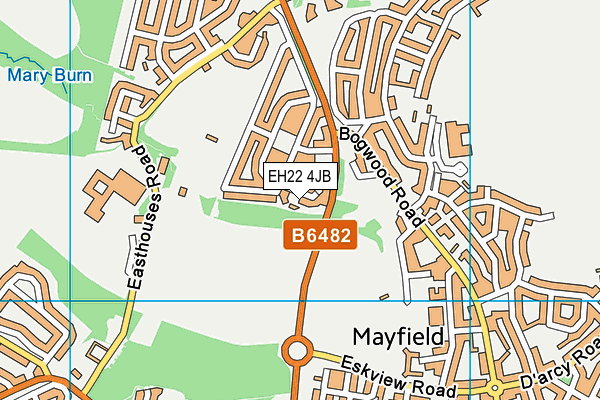 EH22 4JB map - OS VectorMap District (Ordnance Survey)