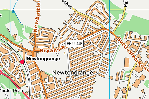 EH22 4JF map - OS VectorMap District (Ordnance Survey)