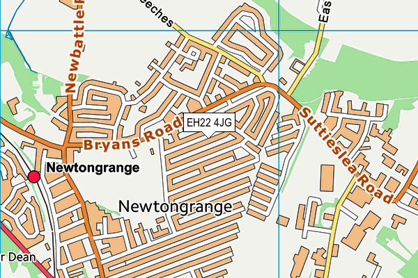 EH22 4JG map - OS VectorMap District (Ordnance Survey)