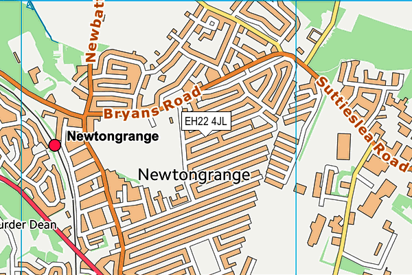 EH22 4JL map - OS VectorMap District (Ordnance Survey)