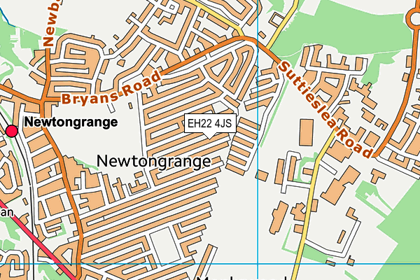 EH22 4JS map - OS VectorMap District (Ordnance Survey)