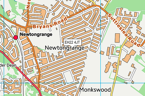 EH22 4JT map - OS VectorMap District (Ordnance Survey)