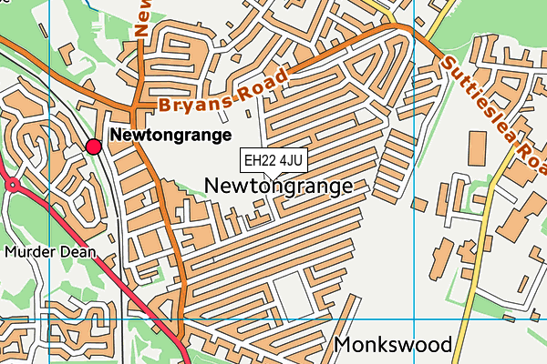 EH22 4JU map - OS VectorMap District (Ordnance Survey)