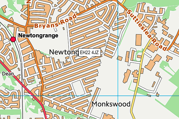 EH22 4JZ map - OS VectorMap District (Ordnance Survey)