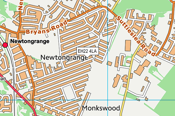 EH22 4LA map - OS VectorMap District (Ordnance Survey)