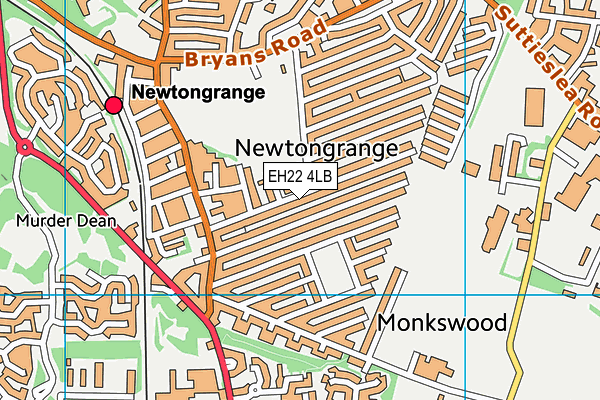 EH22 4LB map - OS VectorMap District (Ordnance Survey)