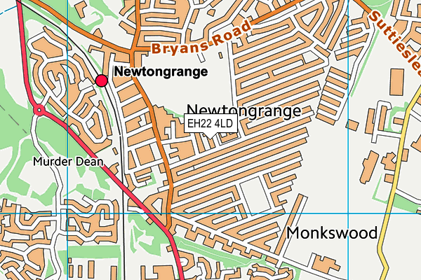 EH22 4LD map - OS VectorMap District (Ordnance Survey)