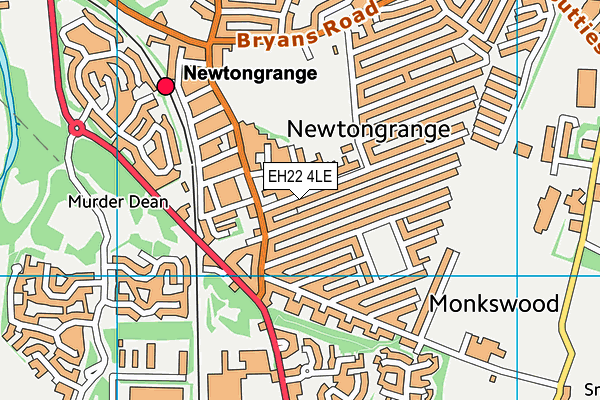 EH22 4LE map - OS VectorMap District (Ordnance Survey)