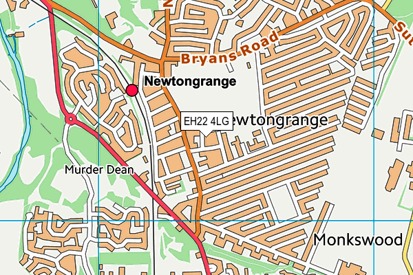 EH22 4LG map - OS VectorMap District (Ordnance Survey)