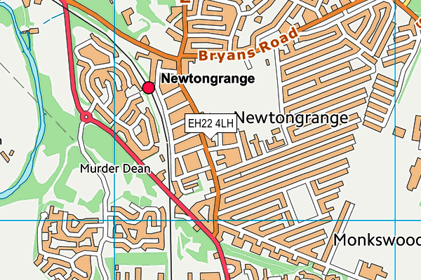 EH22 4LH map - OS VectorMap District (Ordnance Survey)