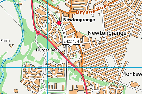 EH22 4LN map - OS VectorMap District (Ordnance Survey)